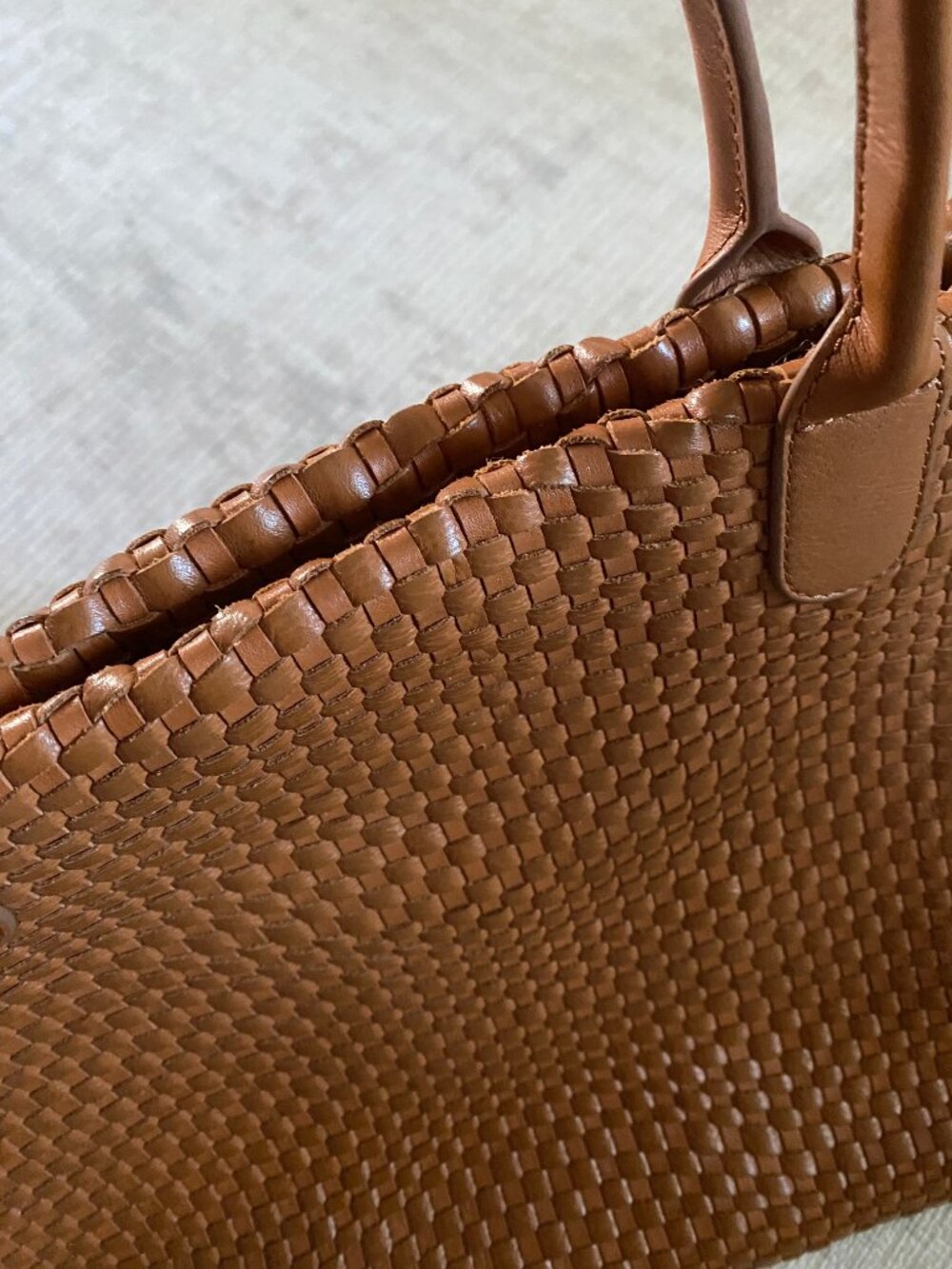 HOBO Bolder Wave Weave Leather Woven Tote Bag - Picture 2 of 11